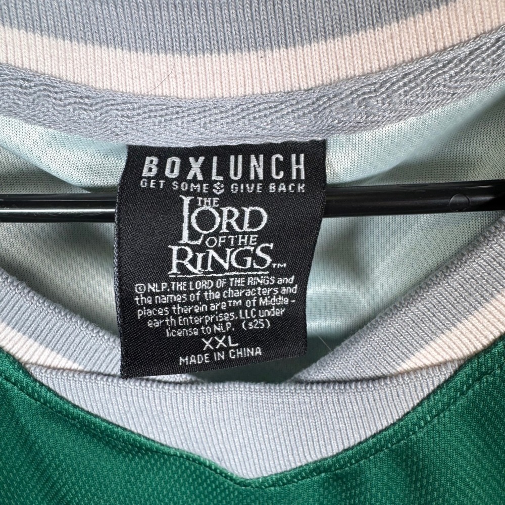 BoxLunch Lord of the Rings Jersey Mens XXL Green Hobbits Baggins 01 Basketball - Picture 2 of 12